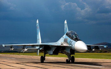 Картинка авиация боевые+самолёты тучи небо взлетная полоса аэродром самолет