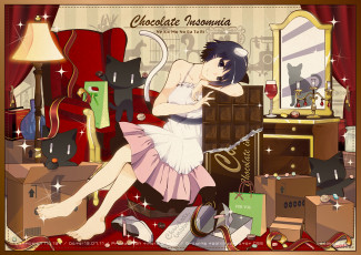 Картинка аниме bakemonogatari девушка взгляд фон