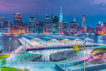 Картинка города нью-йорк+ сша огни ночь