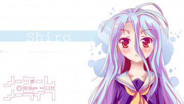 Картинка аниме no+game+no+life девушка взгляд фон