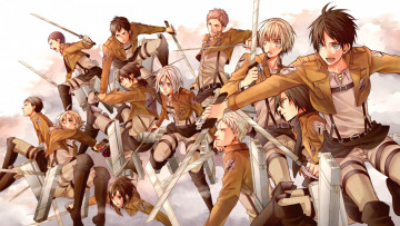 Картинка аниме shingeki+no+kyojin атака титанов
