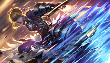 Картинка аниме fate stay+night фон девушка взгляд