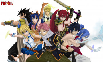 Картинка аниме fairy+tail персонажи