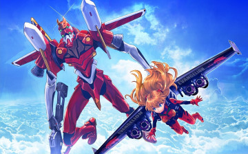 Картинка аниме evangelion персонажи