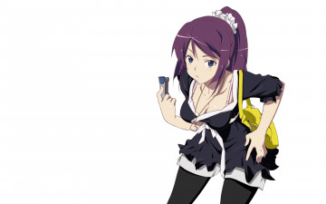 Картинка аниме bakemonogatari фон взгляд девушка