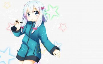 Картинка аниме eromanga-sensei фон взгляд девушка