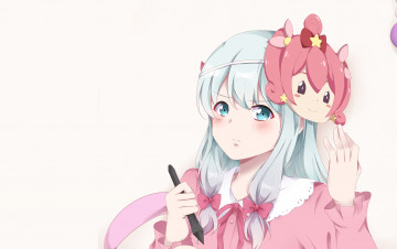 Картинка аниме eromanga-sensei девушка фон взгляд
