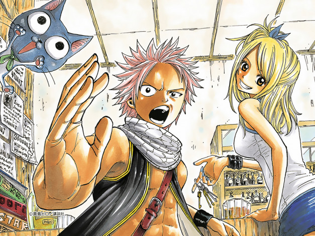 Обои картинки фото аниме, fairy tail, хвост, феи