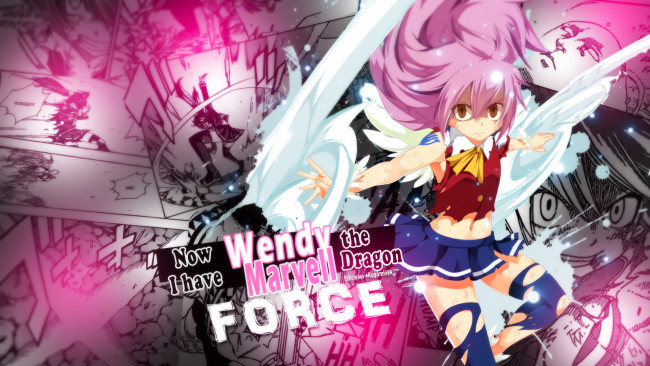 Обои картинки фото аниме, fairy tail, хвост, феи