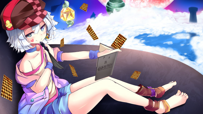 Обои картинки фото аниме, no game no life, взгляд, фон, девушка