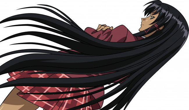 Обои картинки фото аниме, mahou sensei negima, взгляд, фон, девушка