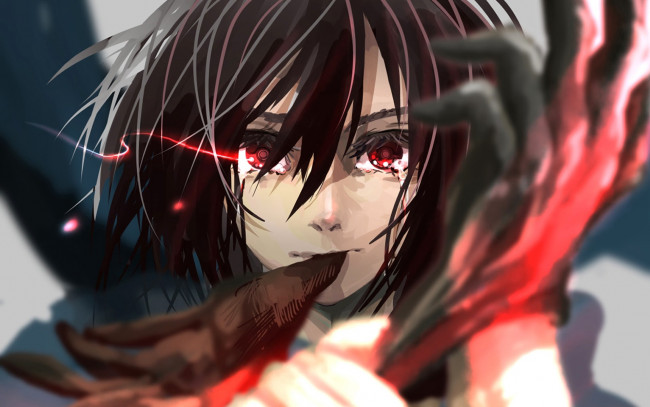 Обои картинки фото аниме, shingeki no kyojin, микаса