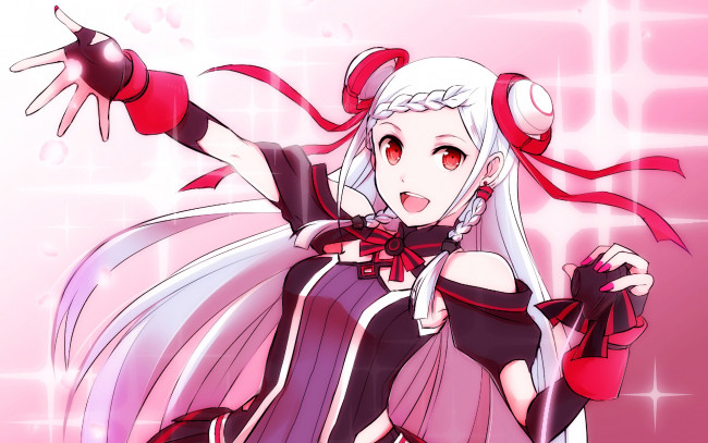 Обои картинки фото аниме, sword art online, девушка, взгляд, фон