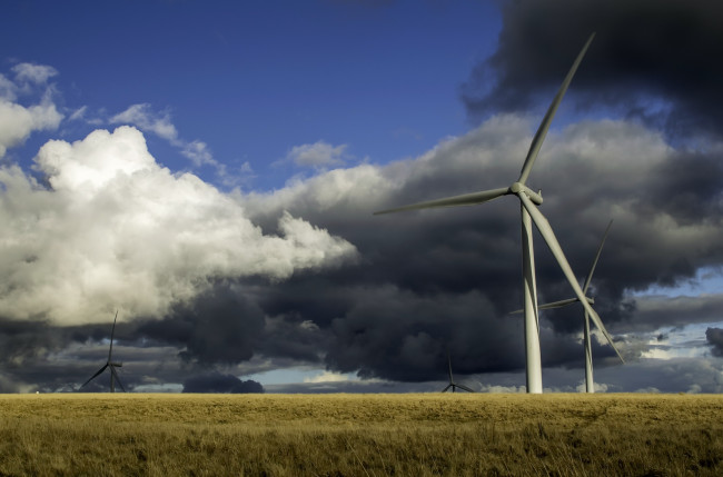 Обои картинки фото разное, мельницы, ветряки, облака