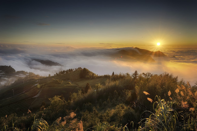 Обои картинки фото природа, восходы, закаты, рассвет