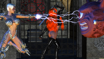 Картинка 3д+графика фантазия+ fantasy фон взгляд девушка