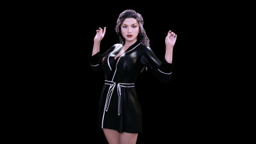 Картинка 3д+графика люди+ people девушка взгляд фон