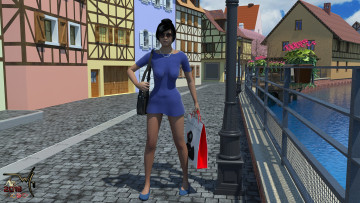 Картинка 3д+графика люди+ people фон взгляд девушка