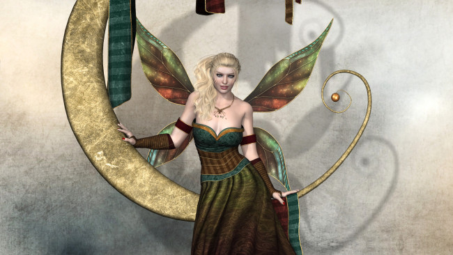 Обои картинки фото 3д графика, эльфы , elves, фон, девушка, взгляд