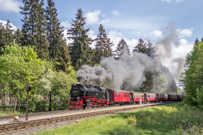 Обои картинки фото техника, паровозы, состав, локомотив