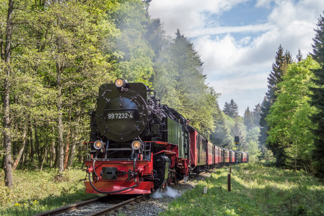 Обои картинки фото техника, паровозы, состав, локомотив