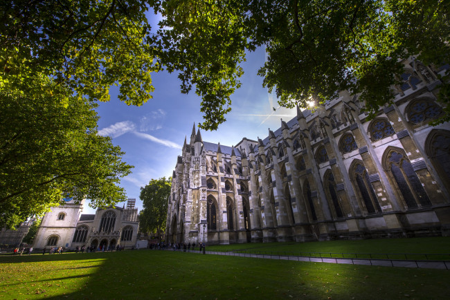 Обои картинки фото westminster abbey - london, города, лондон , великобритания, простор