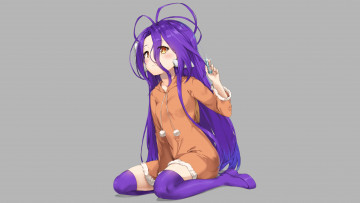 обоя аниме, no game no life, девушка, фон, взгляд