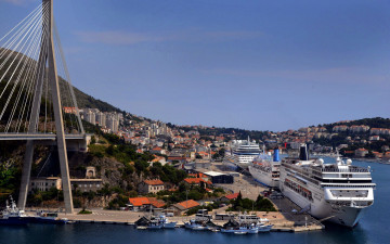 Картинка города дубровник+ хорватия пристань