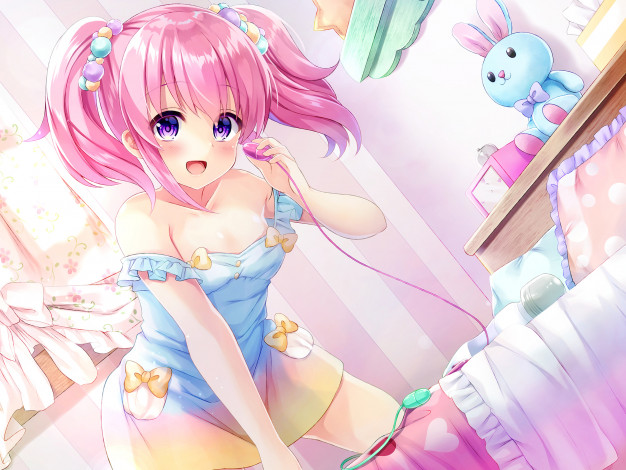 Обои картинки фото аниме, unknown,  другое , фон, взгляд, девушка