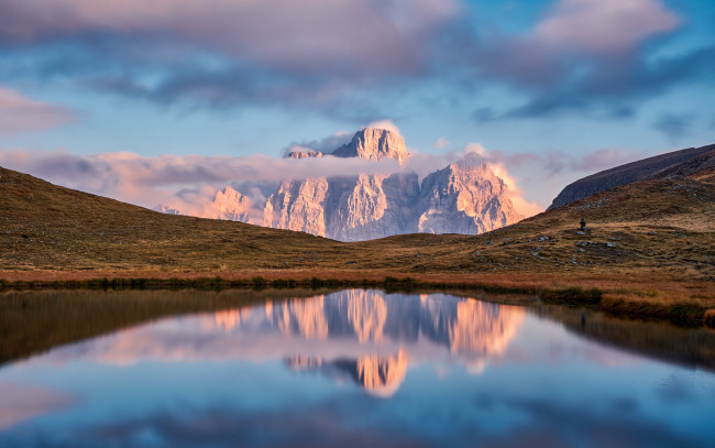 Обои картинки фото природа, реки, озера, отражение, река, горы