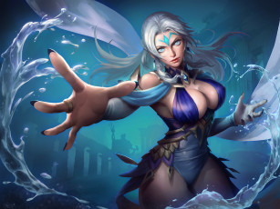 Картинка фэнтези маги +волшебники девушка фон взгляд магия