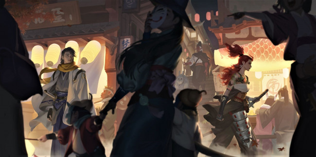 Обои картинки фото фэнтези, люди, улица