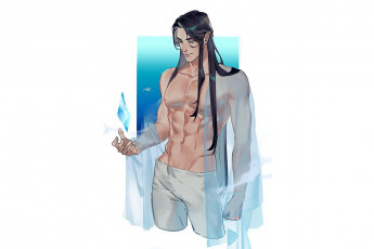 Картинка аниме mo+dao+zu+shi лань ванцзи магия лед