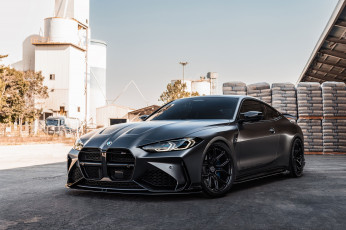 обоя автомобили, bmw, front, grey, m4, coupe, g82, adro