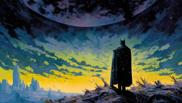 Картинка рисованное комиксы batman нейросети