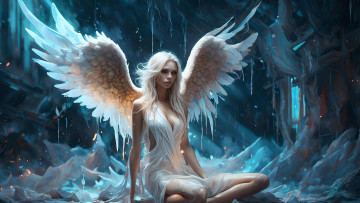 Картинка фэнтези ангелы нейросети графика нейроарт ai art нейронные сети рисунки нейро искусство нейрографика graphics neuroart neural networks drawings neuro neurography