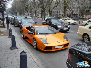 Картинка lamborghini murcielago автомобили выставки уличные фото
