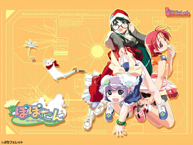 Обои картинки фото аниме, popotan