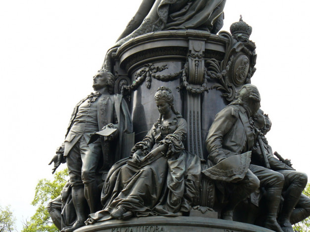 Обои картинки фото фрагмент, памятника, екатерине, ii, города, памятники, скульптуры, арт, объекты