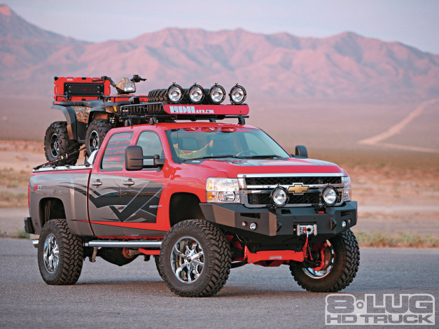 Обои картинки фото 2011, chevy, silverado, автомобили, custom, pick, up