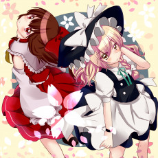 Картинка аниме touhou hakurei reimu kirisame marisa