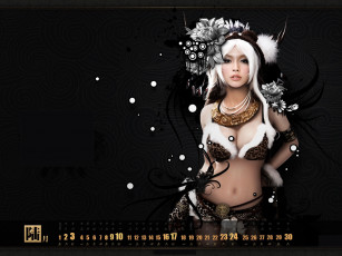 Картинка календари компьютерный дизайн девушка