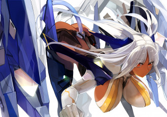 Картинка аниме weapon blood technology девушка