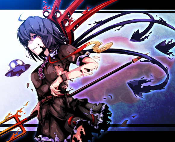 Обои картинки фото houjuu, nue, аниме, touhou