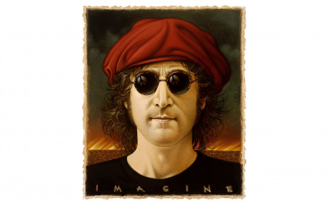 Обои картинки фото рисованные, люди, lennon