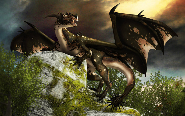 Обои картинки фото 3д, графика, creatures, существа, дракон