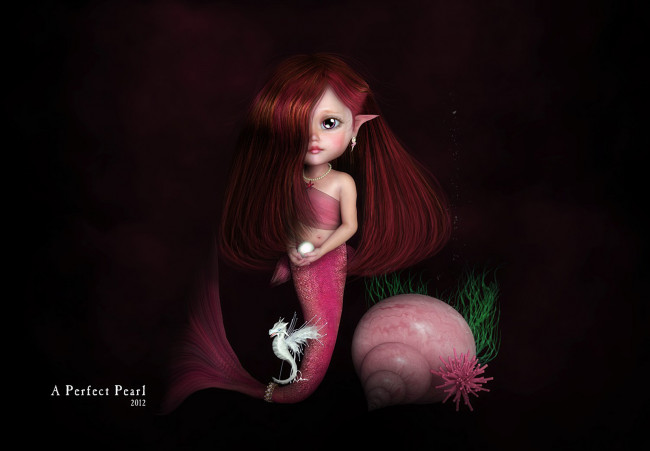 Обои картинки фото 3д, графика, elves, эльфы, улитка, девушка