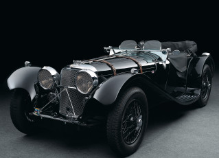 Картинка jaguar ss100 автомобили классика land rover ltd великобритания