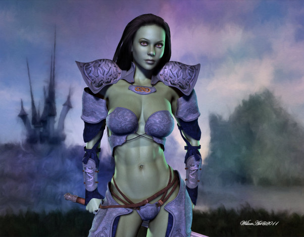 Обои картинки фото 3д, графика, amazon, амазонки, девушка