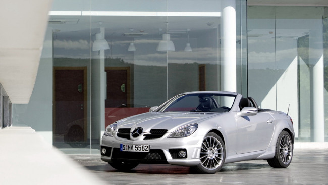 Обои картинки фото mercedes, slk, автомобили, benz, германия, daimler, ag